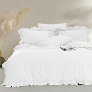 Luksusowa Pościel bawełniana kolor kremowy 200x220(P) STONEWASHED (1)