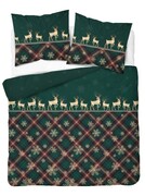 Pościel bawełniana 160x200 świąteczna renifery