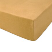 Prześcieradło Jersey 220x200 z gumką musztardowe