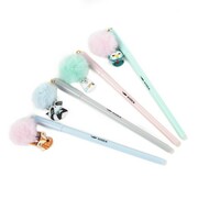 4x Długopis zmazywalny z puszystym ogonkiem