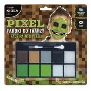 farbki do twarzy pixel Game + farbka świecąca w ciemności Halloween