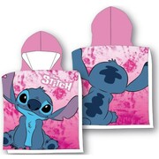 Ręcznik poncho 50x115 na basen Stitch z kapturkiem