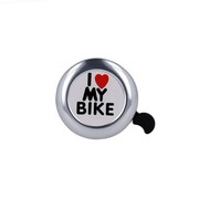 Dzwonek do roweru I love my bike szary