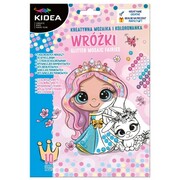 Kreatywna kolorowanka z mozaiką wróżki