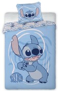 pościel 160x200 bawełniana Lilo & Stitch błekitna