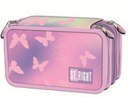 Piórnik z wyposażeniem St. Majewski potrójny z pełnym wyposażeniem Pink Butterflies