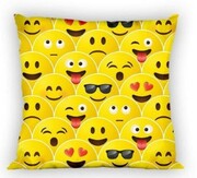 Poszewka dwustronna 40x40 bawełniana emotki emotikony
