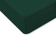Prześcieradło Jersey 160x200 z gumką butelkowa zieleń