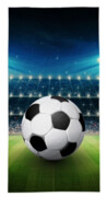 Ręcznik Kąpielowy plażowy 70x140 z piłką piłkarz bramka