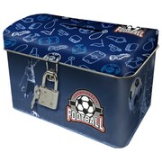 Skarbonka z kłódką zamykana piłka football