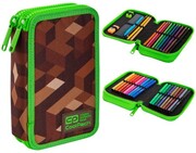 Piórnik podwójny z wyposażeniem Coolpack Jumper 2 piksele jak minecraft