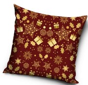 Poszewka 40x40 świateczny wzór bombki gwiazdki