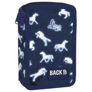 Piórnik z wyposażeniem konie granat