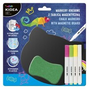 Zestaw tablica magnetyczna +markery kredowe