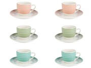 Tognana Gipsy Soft Zestaw Espresso 6x Filiżanka i 6x spodek w pudełku włoski design