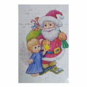 Puzzle Boże Narodzenie Św. Mikołaj (z aniołkiem) 20x13cm 40 elementów - 04257