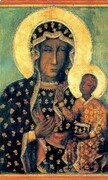 Obrazek z brokatem Matka Boża Częstochowska. Modlitwa do Matki Bożej Częstochowskiej - 08638