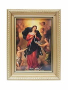 Obraz 10x15cm Matka Boża Rozwiązująca Węzły rama ornament - 56094