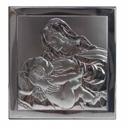 Obraz srebrny 16x16cm Matka Boża Karmiąca kwadrat - 01911