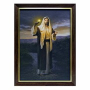 Obraz 50x70cm Pan Jezus niosący światło NA PŁÓTNIE rama ciemna z listwą BL - 02229