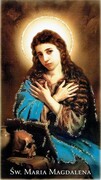 Obrazek z brokatem św. Maria Magdalena. Modlitwa za wstawiennictwem świętej Marii Magdaleny - 08616
