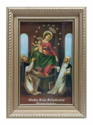 Obraz 10x15cm Matka Boża Pompejańska rama ornament - 54869