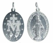 Medalik aluminiowy Matka Boża Niepokalana owal 1,7x1cm - 05992