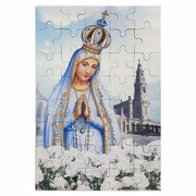 Puzzle Matka Boża Fatimska (białe kwiaty) 20x13cm 40 elementów - 63799