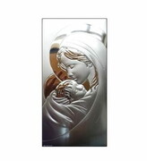 Obraz srebrny 24x12cm Matka Boża z Dzieciątkiem - 51914