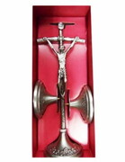 Zestaw kolędowy papieski DUŻY 32cm chrom PATYNA krzyż:32x11cm - 50793