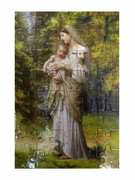 Puzzle Matka Boża z Dzieciątkiem (w lesie) 20x13cm 40 elementów - 56834