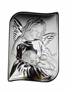 Obraz srebrny 17x12cm Anioł Stróż nad dzieckiem prostokąt - 56064