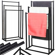 Stojak na ręczniki wieszak stojący podłogowy do łazienki metalowy stabilny