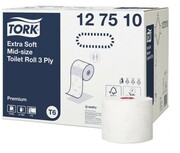 Mid-size ekstra miękki papier toaletowy, 3-warstwowy - 27 rolek - TORK