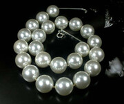 Promocja Duże Perły Seashell Naszyjnik 16mm 1093015629