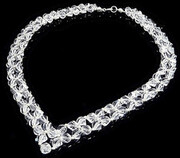 Naszyjnik Kryształy Ślubny Crystal Helix Srebro 3460739359