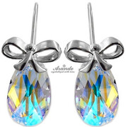 Nowe Kryształy Śliczne Kolczyki Aurora Srebro 4298873332