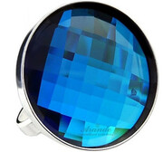 Kryształy Piękny Pierścionek Bermuda Blue Srebro 4084757412