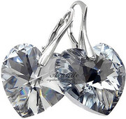 Okazja Kryształy Kolczyki Comet Heart Srebro 5388478515
