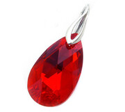 Najnowsze! Kryształy Piękny Wisiorek Czerwony 2109642652