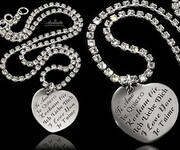 Kryształy Naszyjnik Serce Kocham Cię Love Srebro 4106686332