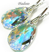 Super Cena Kryształy Kolczyki Certyfikat AB 22 mm 2124651381