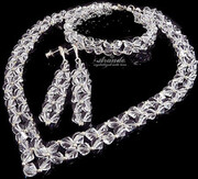 Komplet Kryształy Ślubny Crystal Helix Srebro 3460742366