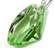 Promocja Kryształy Piękny Wisiorek Srebro Zielony 1093015935