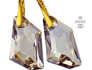 Kryształy Kolczyki Silver Shade Gold Złote Srebro 700872