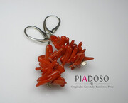 Koral Piękne Kolczyki Srebro 1175584290