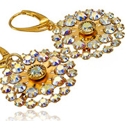 Kryształy Kolczyki Unikat Aurora Flow Lux Złote Srebro 702387