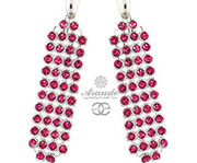 Kryształy Kolczyki Rose Crystallized Srebro 700661