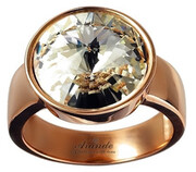 Kryształy Pierścionek Crystal Różowe Złoto Srebro 4316709402