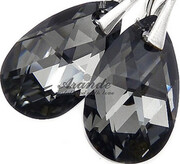 Kolczyki Kryształy Silver Night Srebro Certyfikat 2288498031